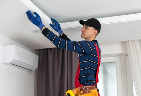 Quick and Tidy Gypsum Ceiling Installation