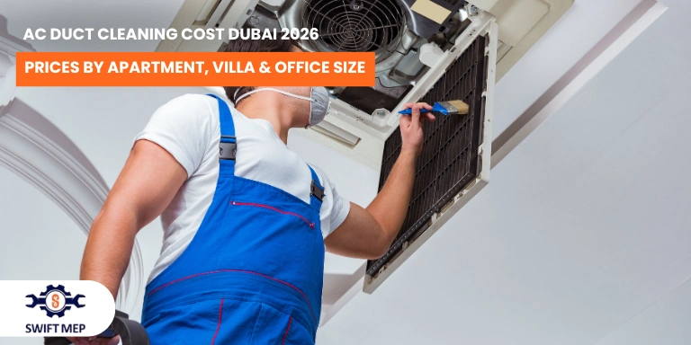 AC Duct Cleaning Cost Dubai 2026: Prices by Apartment, Villa & Office Size